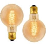 Ampoule vintage globe g80 e27 dimmable 60w blanc chaud 2700k, 600lm, ampoules de d�coration � incandescence ...