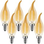Ampoule vintage led c35 e14 4w � filament blanc chaud 2700k filament vintage forme de bougie r�tro forme ...