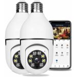 Ampoule wifi 5g ptz surveillance sans fil ext�rieure 1080p ip �tanche 360� couleur vision nocturne ai ...