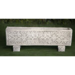 Anaparra - 2 units jardinire classique en pierre reconstitue asturias 100x26x36cm.