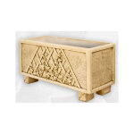 Anaparra - 2 units jardinire en pierre reconstitue rectangulaire automne 80x30x30cm. verdtre