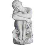 Fontaine statue classique en pierre reconstituée reposez 33x73cm. Fontaine statue classique en pierre reconstituée reposez 33x73cm.