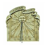 Cadran solaire carpe diem en pierre reconstitue 6x58x60cm