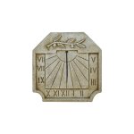 Cadran solaire branche dolivier en pierre reconstitue 39x39cm.