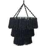 Ancient wisdom - lustre doux en macram - noir - vendu par 1
