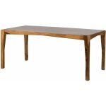 Ancona 0101 table de salle � manger en bois de sheesham - laqu� / brun 140x85x77