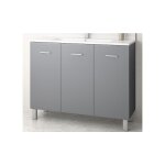 Anconetti - caisson meuble sur pied ancoflash à portes - anthracite mat 100cm - 3 portes Anconetti - caisson meuble sur pied ancoflash à portes - anthracite mat 100cm - 3 portes
