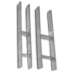 Ancrage en h support de poteau ancrage de poteau galvanise  chaud 600 mm / 116 mm
