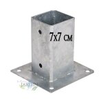 No brand - ancrage métallique carré 7x7 cm, base 15x15 cm support d'ancrage à visser pour poteau pour ... No brand - ancrage métallique carré 7x7 cm, base 15x15 cm support d'ancrage à visser pour poteau pour ...