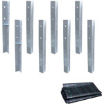 Ancrage au sol ancrage poteau solidlock - set de ancrages pour aire de jeux & portique balanoire avec ...