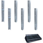 Ancrage au sol ancrage poteau solidlock - set de ancrages pour aire de jeux & portique balanoire avec ...