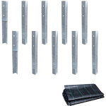 Ancrage au sol ancrage poteau solidlock - set de ancrages pour aire de jeux & portique balanoire avec ...