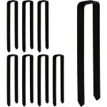 Ancres, lot de 8, fixation de rosi�re, forme u, grand, xxl, hlp: 30 x 6, 5 x 2, 5 cm, ancre en acier, ...