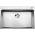 Blanco - andano 700 - �vier 74x50 cm avec commande excentrique pushcontrol, inox 525246