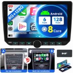 Android 15 10, 1  pour audi a4 8e b6 b7 2000 - 2009 carplay autoradio gps wifi 6 + 128g dab