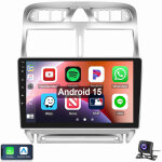 Android 15 apple carplay autoradio gps wifi pour peugeot 307 2002 - 2013 4 + 64g cam