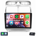 Android 15 apple carplay autoradio gps wifi pour peugeot 307 2002 - 2013 4 + 64g dab