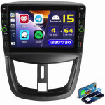 Android 15 autoradio pour peugeot 207 cc 2006 - 2015 gps wifi bluetooth 4 + 64g