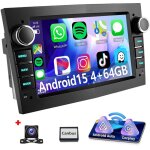 Autoradio android 15 avec apple carplay pour opel astra h, corsa c / d, meriva, zafira b - 4 + 64g cam ...
