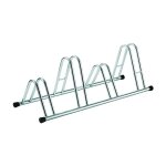 Andrys - r�telier porte - v�los 4 places, avec embouts en pvc noirs, galvanis� � froid, couleur argent, ...