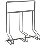 Andrys r�telier � v�los 3 places avec panneau pvc noir zingu� peint