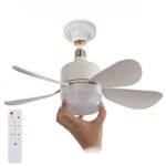 Andyou - ventilateur de plafond moderne avec tlcommande  mmoire de forme, variateur  3 vitesses ...