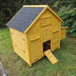 Animal valley - poulailler bassette xl toit shingle noir 6  8 poules
