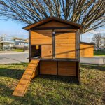 Poulailler vorwerk 10  12 poules toit shingle noir