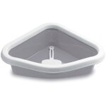 Animallparadise - bac � liti�re corner gris pierre 54 x 40 x 40 cm hauteur 14 cm pour chat