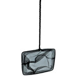 Epuisette filet noir, maille moyenne, 25 cm x 22 x 55 cm, aquarium animallparadise