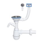 Simple vidange bouteille d'vier cuisine siphon 115mm lavage entre