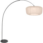 Anne lighting - lampadaire - curve - beige noir - m�tal textile -