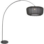Anne lighting - lampadaire - curve - noir - m�tal textile - lampe