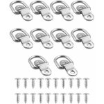Anneaux d'arrimage en d pour remorque avec fixation au sol capacit de 580 kg - 10pcs