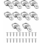 Anneaux d'arrimage en d pour remorque avec fixation au sol capacité de 580 kg - 10pcs Anneaux d'arrimage en d pour remorque avec fixation au sol capacité de 580 kg - 10pcs
