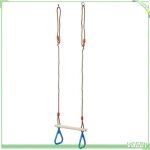 Anneaux de musculation pour enfants et adultes balan�oire trap�ze en bois - plastique - ext�rieur