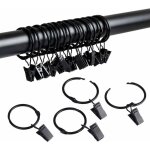 Alovez - anneaux de rideaux ouvrables en mtal avec clips, diamtre intrieur de 1, 22 pouces, convient ...