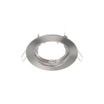 Anneau rond pour spot � encaster fixe sans ampoule en acier bang gu10, gris argent�