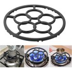 Anneau de support en fonte pour wok - antid�rapant - r�ducteur pour moka, cafeti�re, petite casserole, ...