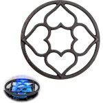 Anneau de support pour plaque de cuisson � gaz - grille universelle de 19 cm avec 8 fentes de fixation ...