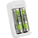 Chargeur de piles basic ii + 2 piles rechargeables hr6 1300 mah 1, 2v (1 pce) - ansmann