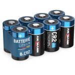 Ansmann piles lithium cr2 3v pour lampe torche, flash d'appareil photo, etc. (lot de 8)