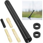 Antenne auto - voiture 12 cm universelle courte autoradio fibre carbone anneaux caoutchouc vis m4 m5 ...