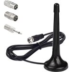 Antenne radio dab / fm, base magn�tique, c�ble d'extension de 3 m�tres, compatible avec les tuners et ...