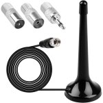 Antenne tv int�rieur avec base magn�tique c�ble de 3 meter, 75 ohm antenne radio fm dab maison t�lescopique, ...