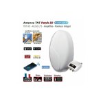 Elap - antenne tv tnt extrieure blanc uhf patch 50 hd connect 4g 5g lte 700 3 sorties, alimentation ...