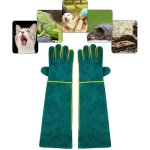 Anti - morsure gants de manutention pour animal, scurit cuir gants de travail pour le bain, le toilettage, ...