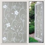 Anti - uv 45 x 200 cm, fleur blanche, film fenetre anti regard adhesif pour vitre brise vue electrostatique ...