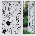 Anti - uv 45 x 200 cm, anti regard adhesif pour vitre brise vue fenetre film pour vitre film electrostatique ...