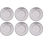 Antic line cr�ations - assiettes en gr�s blanc bonne d�gustation (lot de 6) assiettes creuses - 23 cm ...